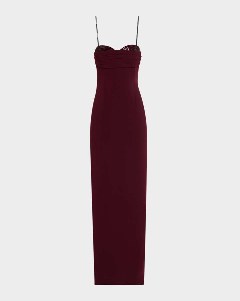 Strapless Diamante Bust Light Cady Gown